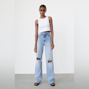 Zara Light Blue Flare Jeans